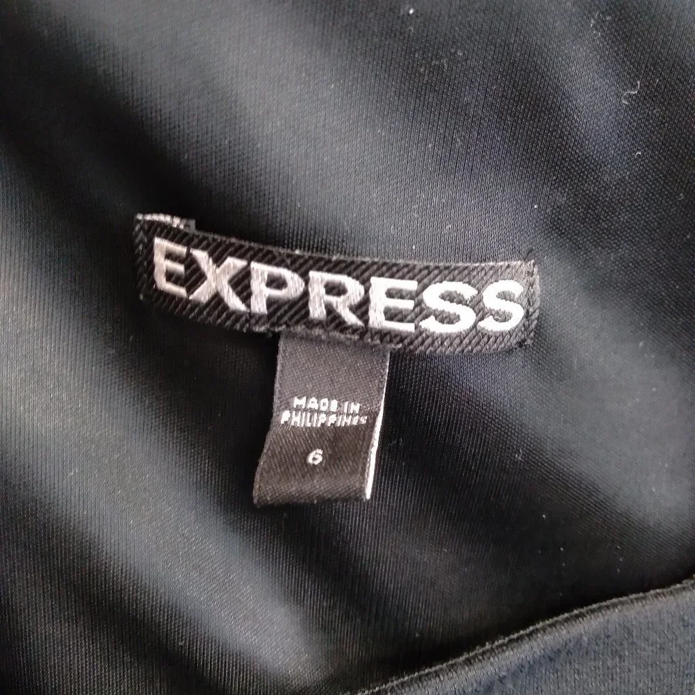 EXPRESS Black Studded Bodycon Party Dress size 6 - Picture 2 of 10